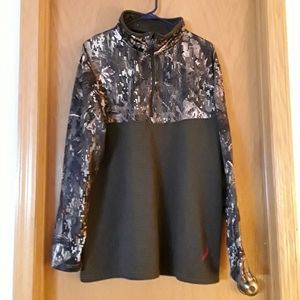 Black Antler Camo Shirt. Size 2xl